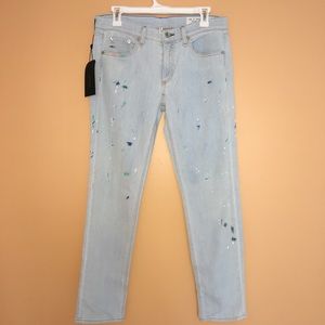 rag & bone Dre Capri Chasey Paint Splatter Jeans